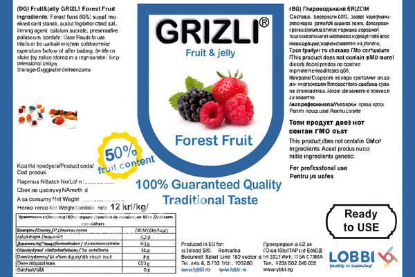 GRIZLI Fruit&jelly Forest fruit 50% fruit in jelly